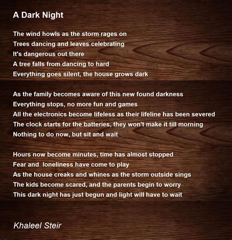 dark night poem.